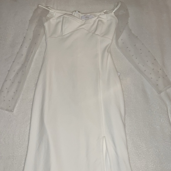 Lulus Eternally Beloved off the shoulder wedding gown XS - Picture 9 of 14